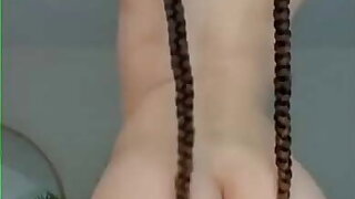 Ts with braided longstockings